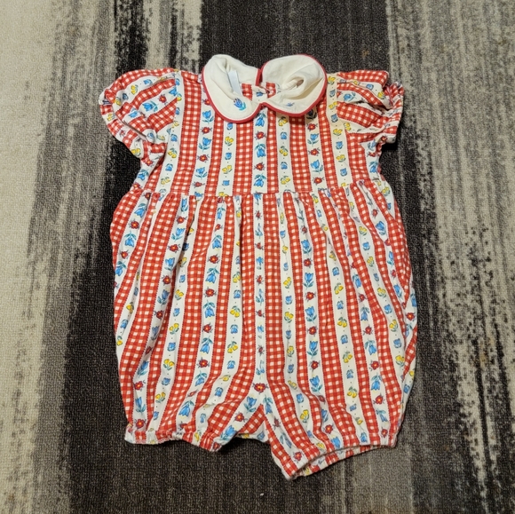 Vtg Baby Gosh Stripw One Piece